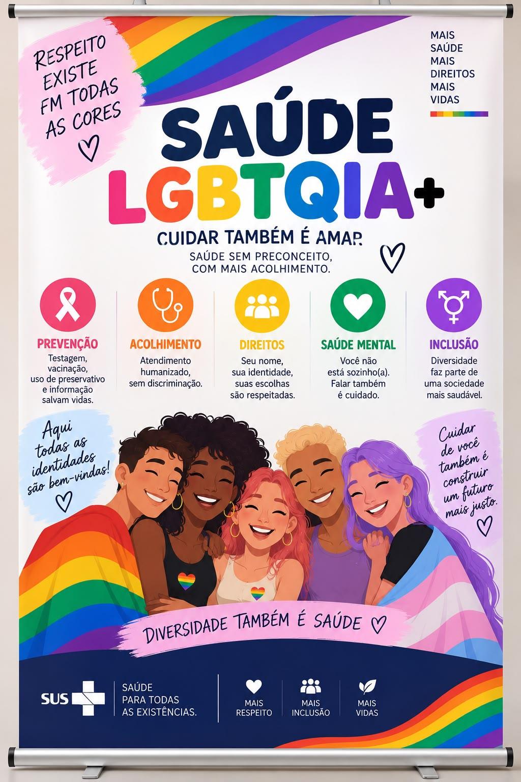 Banner Oficial do Livro: Saúde LGBTQIA+ - Cuidar Também é Amar